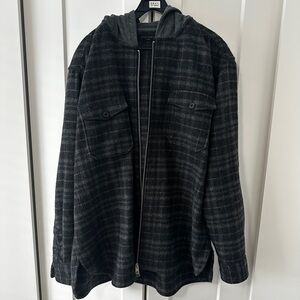 All Saint Over-shirt with a hood - L